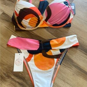 Colorful Bikini Set/  Brazilian cut